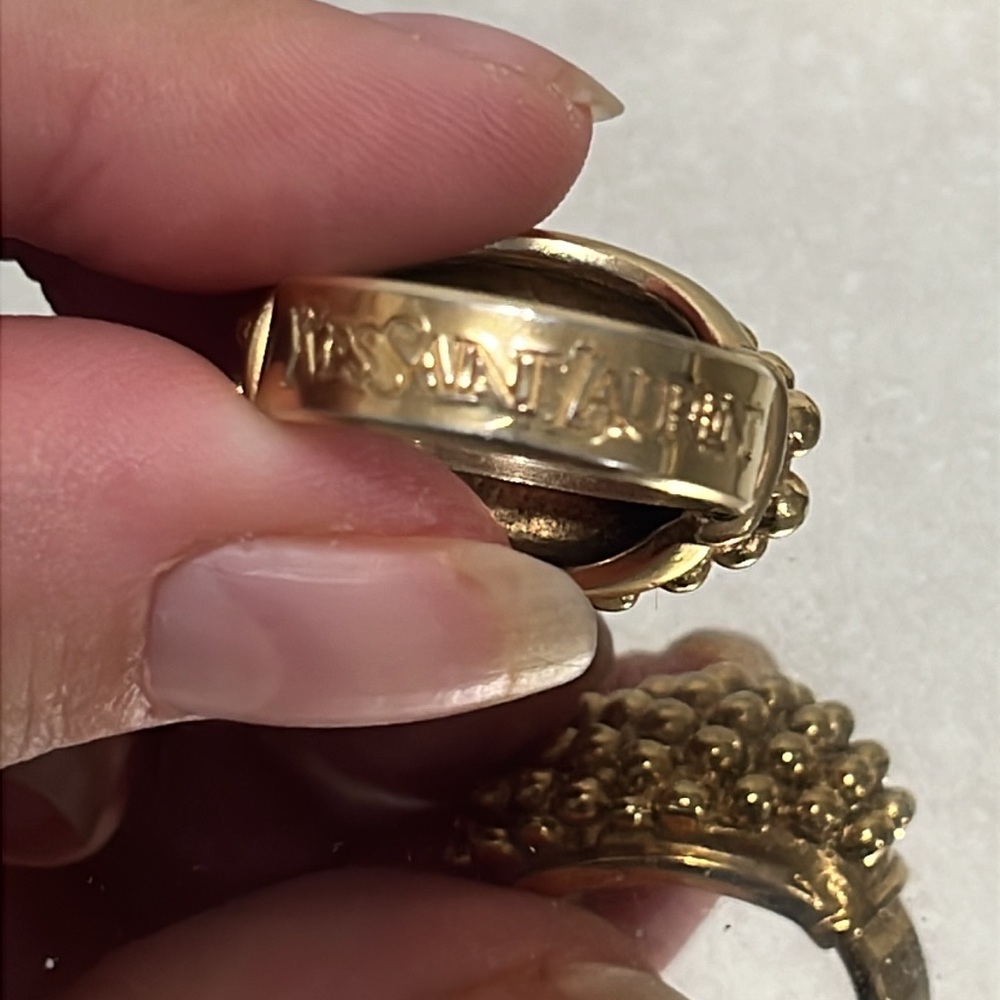 Authentic vintage gold yves saint laurent ring size 7.5 - Picture 6 of 8